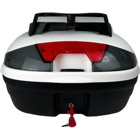 Resim Motosiklet Çantası Arka Motosiklet Bagajı Taşıma Aparatlı Sırt Dayamalı Cv46 - Beyaz - 