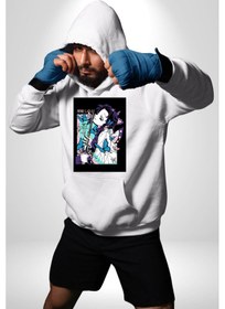 Resim Shinobu Kocho Demon Slayer Kadın Erkek Beyaz Kapüşonlu Sweatshirt Hoodie Beyaz 