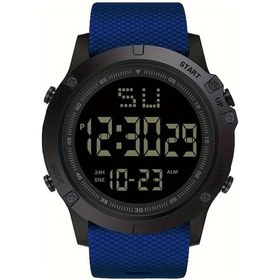 Resim Sunshine022 Mavi Spor Saati: 24 Saat Alarm Ve Spor Modları, Siyah Plastik Kasa Ve Kayış Diğer 
