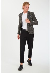 Resim Sposo 5118 Dar Kalıp Kışlık Siyah Erkek Blazer Ceket Siyah 