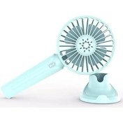 Resim Chronus El Cep Fanı Mini Taşınabilir Fan 2000MAH USB Pille Çalışan USB Şarj Edilebilir Fan, Hız Ayarlı Sessiz Masa Fanı, Tabanlı (Yurt Dışından) 
