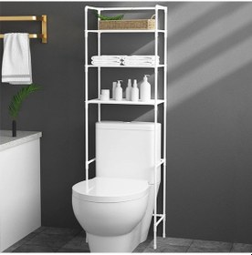 Resim Düz Renk Metal Zemin Ayakta Depolama Basit Tuvalet Raf Banyo Ve Çok Renkli 