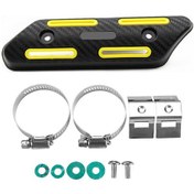 Resim Honmex Motosiklet Boru Isı Koruması Abs Malzeme Isı Yalıtımı Koruyucu Off-road Geniş Kullanımlı Sarı Renk 