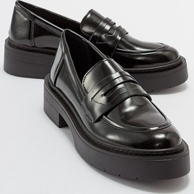 Resim Luvishoes Nonte Siyah Açma Kadın Loafer Siyah 
