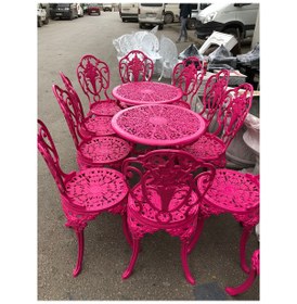 Resim Aluminyumdokumcu Sandalye 10 Adet 2 Masa 65 Çap 