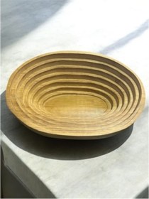 Resim Evcil Hayvan Oval Ahşap Yatak 