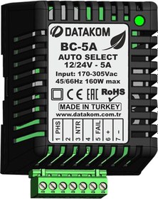 Resim Datakom Bc5A-12V-24V Akıllı Akü Şarj Cihazı Redresör 5 Amper 