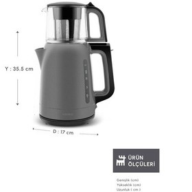 Resim Karaca Mega Tea 1501 1500 W Cam Çay Makinesi 