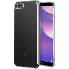 Resim FitCase Huawei Y6 2018 Kılıf Fitcase Toz Koruma Tıpalı Şeffaf Arka Kapak 