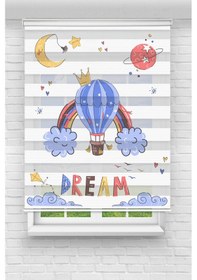 Resim Perdecizade Enxboy Balon Dijital Baskılı Zebra Perde-cocuk Odası-stor Perde Renkli 