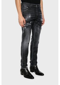 Resim Dsquared2 Erkek Kot Pantolon S74lb1480 S30357 900 Siyah Siyah 