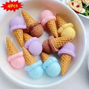 Resim 4 adet Mini Sevimli Dondurma Çubuğu - Detaylı ABS Reçine Simülasyonu, Pastel Renkler ile Kaşıklar, Oyuncak Evi Masa Dekoru, Cadılar Bayramı, Noel, Paskalya, Festivite Özel Hediyeler, Yaratıcı Ödül Gösterimi için İdeal - Mikro Peyzaj Aksesuarları, Festivite Özel Masa Dekoru için Mükemmel | Eğlenceli Tasarım | Detaylı Dokulu, Dondurma Çubukları 