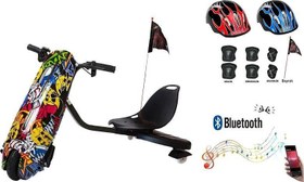 Resim Drift Car Elektrikli Kaykay Bluetooth Dirift Kar Hoverboard Scooter Koruma Ekipmanı Hediye D01 