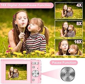Resim Bebek Dijital Kamera Çocuk, Gençler, Erkekler, Kızlar ve Yetişkinler için 1080P 48MP Çocuk Kamera 32GB SD Kart ile Dijital Fotoğraf Makinesi 2.4 inç Dijital 