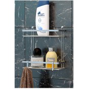 Resim Geseus Iki Katlı Kancalı Banyo Rafı Es067-Krom 