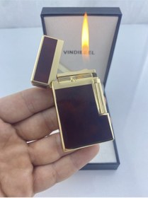 Resim Vindiesel 1.Kalite Çelik Gazlı Dupont Çakmak Özel Kutulu Bordo Gold Detaylı Tasarım 