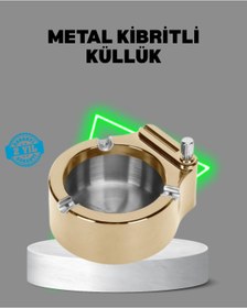 Resim Epilons Çakmaklı Küllük Paslanmaz Metal Dayanıklı Tasarım 