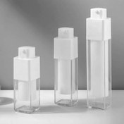 Resim 1 adet Vakum Pompası Basın Şişesi 15/30/50ml Boş Airless Losyon Şişesi Doldurulabilir Kozmetik Depolama Kapları Taşınabilir Seyahat Krem Losyon Şişesi - Kare 