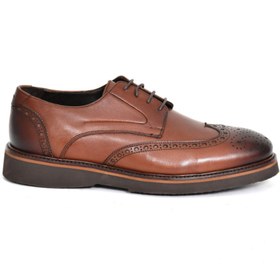 Resim Tuna Hakiki Deri EVA Taban Oxford Model Erkek Ayakkabı - 3894 