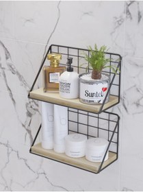 Resim SUNTEL BANYO VE MUTFAK AKSESUARLARI 2 Katlı Mutfak Banyo Rafı Çok Amaçlı Düzenleyici Organizer 