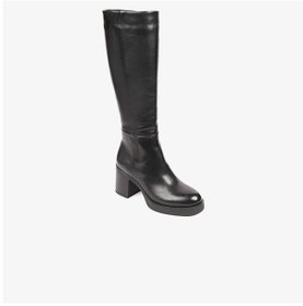 Resim Greyder 34142 Kadın Siyah Hakiki Deri Topuklu Çizme -669 Siyah 