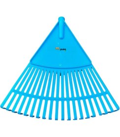 Resim Mavi Plastik Bahçe Tırmığı, Dayanıklı ve Hafif Bahçe Aracı 