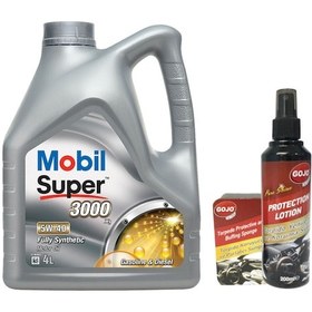 Resim Mobil Super 3000 X1 5W-40 Tam Sentetik Motor Yağı 4 L + Gojo Araç Bakım Seti 
