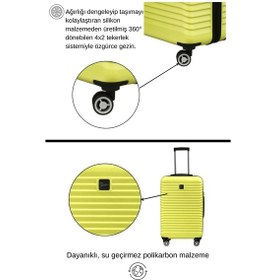 Resim Louisiana Polo Kabin Boy %100 Polikarbon Valiz Sarı 1811 Sarı 