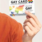 Resim Gay Gurur Ömür Boyu Üyelik Kartı - Gay Olmaktan Gurur Duyuyoruz PVC Dekoratif Tabela, Renkli Şeritler, Çift Taraflı, Parlak Son, Dikdörtgen, Yapışmaz, Gay Gurur Dekoru | Canlı Tasarım | Parlak Son 