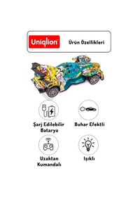 Resim Buhar Efektli Işıklı Uzaktan Kumandalı Yarış Arabası 