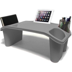 Resim E&D Collection Plastik Hobi, Çalışma Masası Laptop Sehpası Gri 