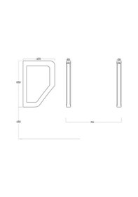 Resim Lucco Loop 45 CM Pisuvar Ara Bölme Beyaz 