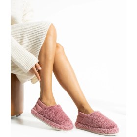 Resim Trios Shoes Kadın Lastikli Kaymaz Taban Peluş Ev Botu Panduf TS1153 