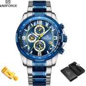 Resim Hanyang Sbe-Box Navıforce Mizaç Erkekler Lüks Moda Tasarımı Altın Erkek Saatler Çok Fonksiyonlu Aydınlık Kuvars Erkek Kol Saati Relogio Masculino (Yurt Dışından) 