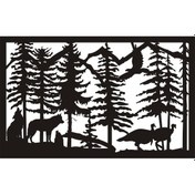 Resim Kurtlar Hindiler Ve Orman Temalı Oto Motor Laptop Duvar Folyo Sticker 20x12 Cm 