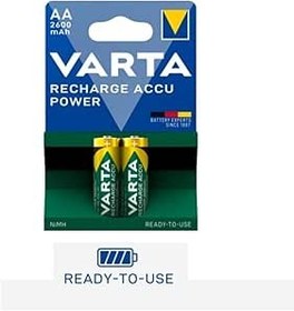 Resim Varta Ready To Use 2 Adet 2600Mah Aa Şarjlı Kalem Pil Yüksek Verimlilik 