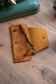Resim minimal X design Minimal X Gözlük Kabı - Camel - Gerçek Deri El Yapımı - Şık Modern Minimalist Tasarım 