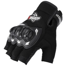 Resim Truck Bsddp Erkek Yarım Motosiklet Eldiveni - Dört Mevsim Kaymaz Nefes Alabilir Motosiklet Eldiveni Beyaz 