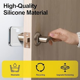 Resim 3/6/12 adet Şeffaf Kapı Durdurucu Pedleri - Ağır Hizmet Tipi Kendinden Yapışkanlı Duvar Koruyucuları, Matkap Gerektirmeyen Kurulum, Duvar Hasarını Önlemek ve Gürültüyü Azaltmak İçin Şok Emici Kauçuk Bumpers - Buzdolabı, Dolaplar, Ofis ve Ev Kapıları İçin Yeniden Kullanılabilir, Güçlü Bant 