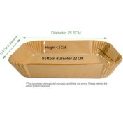 Resim 200PCS Için Ninja Foodi Airfryer Mutfak Pişirme Dikdörtgen Hava Fritöz Kağıt Özel Tek Kullanımlık Fırın Yazılımı (Yurt Dışından) 