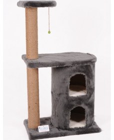 Resim Cat Hause S03G Masal Platform Kedi Tırmalama Evi 55 x 35 x 103 CM 
