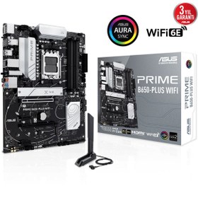 Resim ASUS Prime B650-Plus Gaming WIFI AMD B650 Soket AM5 DDR5 7600(OC)MHz ATX Gaming (Oyuncu) Anakart 