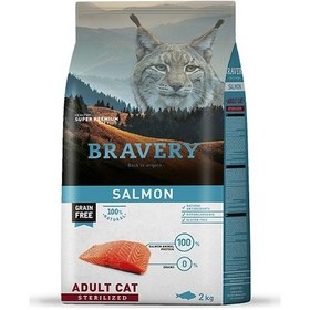 Resim Bravery Somonlu Kısırlaştırılmış Yetişkin Kedi Maması 2 KG 