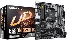 Resim GIGABYTE B550M DS3H R2.0 AM4 DDR4 4733MHz(OC) PCIe 4.0 M.2 NVMe Gigabit LAN mATX Anakart 