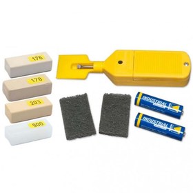 Resim Kementaş Mini Tamir Seti Mobilya / PVC Pilli Eriticili Mini Set (Sert Mum4cmx4Adet) Açık 