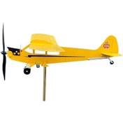 Resim Mufunye Piper J3 Cub Modeli Alüminyum Hava Vane - Uçak Severlere Hediye, Bahçe Dekorasyonu, 32x28cm, Kolay Kurulum 