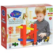 Resim ONY-382 PlayWood Ahşap Yarış Arabalı Oyun Rampası-Onyıl 