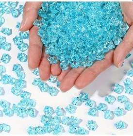 Resim Willowhaven 288 Parça Açık Mavi Akrilik Buz Kristali - Vazo Dolgu, Merkez Parça Dekorasyon 