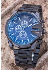 Resim Erkek Kol Saati Siyah Çelik Kordon Spor Analog Saat St-304397 Siyah 