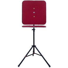 Resim Raf Düzenekli Tripod Ayaklı Kare Dart Arkalık, Bordo 
